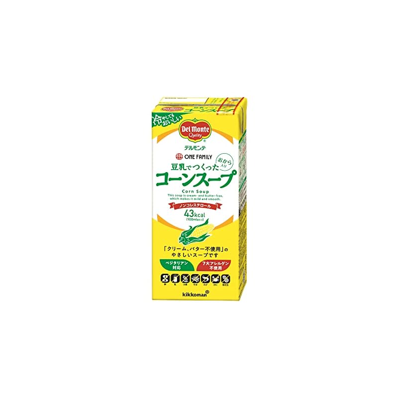 デルモンテ 豆乳でつくったコーンスープ 1L 6本