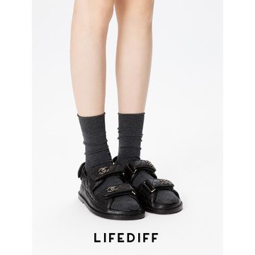 棉襪深灰色春秋款長襪薄款樂福鞋襪子夏季中筒襪堆堆襪女配小皮鞋