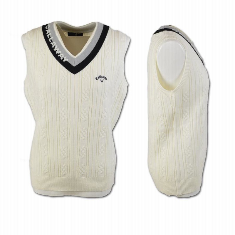Callaway レディース ベスト L ホワイト キャロウェイ ベスト