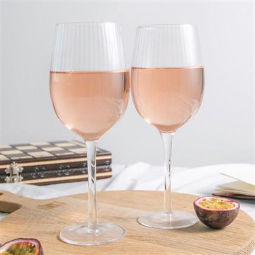 【BarCraft】紅酒杯2入(豎紋450ml)