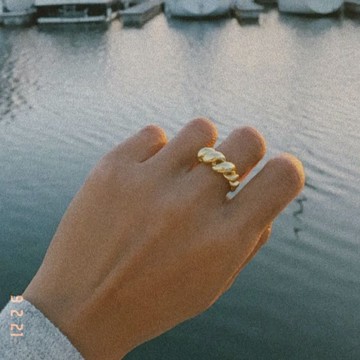 復古雙層繩結純銀戒指 DOUBLE RING