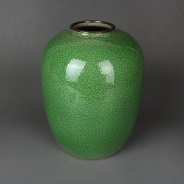 晚清民國晚綠釉罐 罐子 古董古玩陶瓷器手工精品民間收藏品擺件