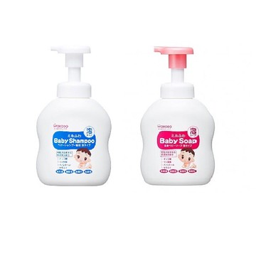 日本【和光堂WAKODO】嬰兒泡沫洗髮精/沐浴乳 450ml