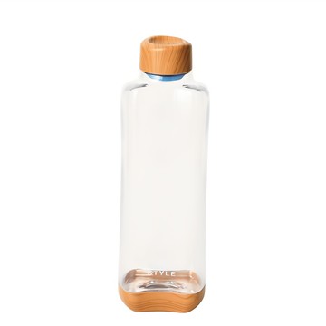 Pearl Life 日本珍珠金屬 木紋蓋透明隨身水瓶 附刻度  透明  700ml  1個