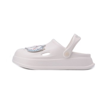 吉伊卡哇 洞洞園丁鞋 白 CW0484 中大童鞋