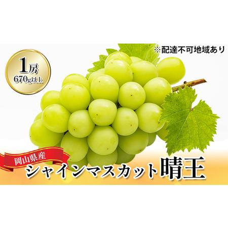 ふるさと納税 ぶどう 2024年 先行予約 シャイン マスカット 晴王 1房（1房670g以上）化粧箱入り マスカット ブドウ 葡萄  岡山県産 国産 フルー.. 岡山県玉野市