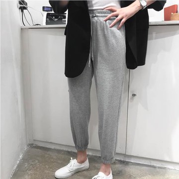 2025秋季松緊高腰小腳九分蘿卜束腳褲小個子休閑運動哈倫衛褲女