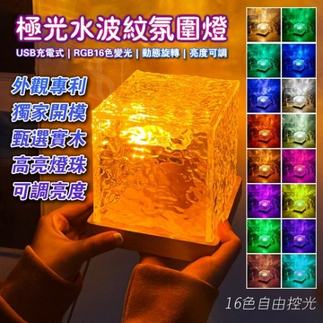 【隔日到貨 全網最低價】水波紋燈 氣氛燈 投影夜燈 氣氛燈房間 小夜燈 氛圍燈 led 夜燈 水紋燈 星空燈 水波燈 燈