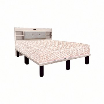 ASSARI-佐藤高腳床底/床架-雙人5尺白梧桐