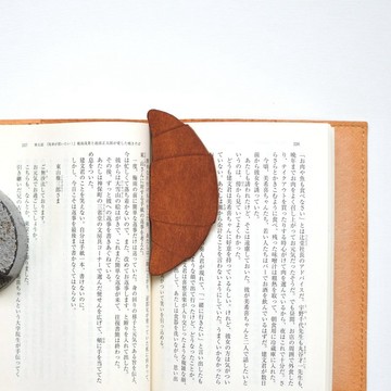 皮革麵包書籤（可頌）
