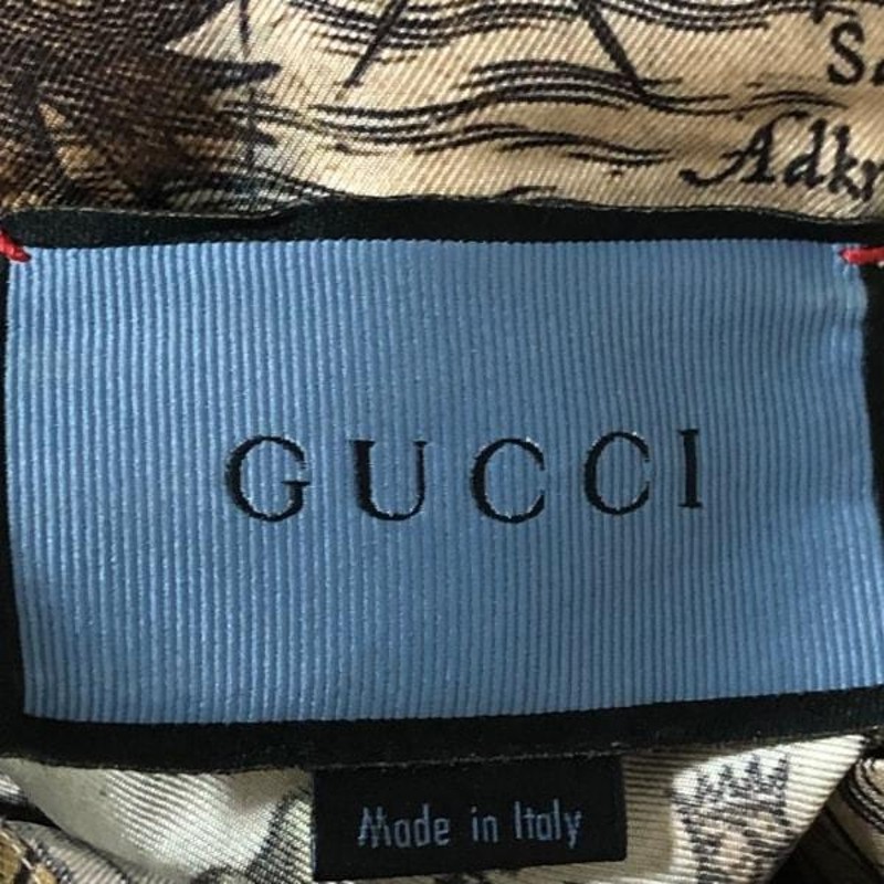 グッチ GUCCI 長袖シャツ サイズ44 S メンズ - 444465 訳あり ベージュ