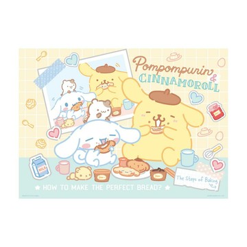 Pompompurin& Cinnamoroll  布丁狗&大耳狗喜拿 分享時拼圖【九乘九購物網】