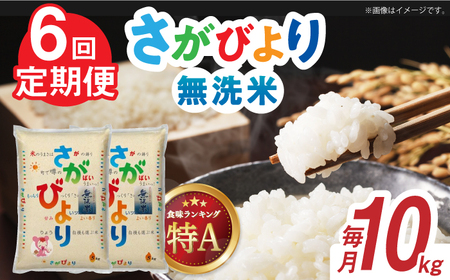 令和5年産 さがびより 無洗米 白米 計60kg（5kg×2袋×6回） 佐賀県 株式会社森光商店[41ACBW034]