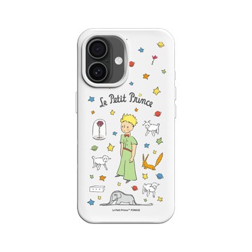 iPhone 16 SolidX 白 - Le Petit Prince 小王子 - 小王子與朋友們 - 插畫圖鑑