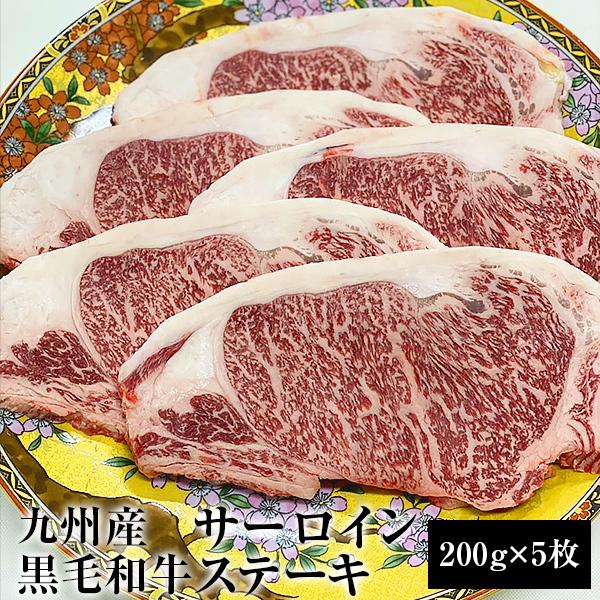 九州産黒毛和牛 A5サーロインステーキ 1kg（200g×5枚）九州産 黒毛和牛 ヒレ ステーキ ステーキ肉 サーロイン BBQ バーベキュー