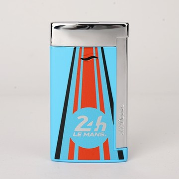 S.T.Dupont 都彭 Slim 7 利曼24小時耐力賽 聯名款 臻薄防風打火機 1212購物節 送禮推薦-藍橘條紋/銀殼 027789
