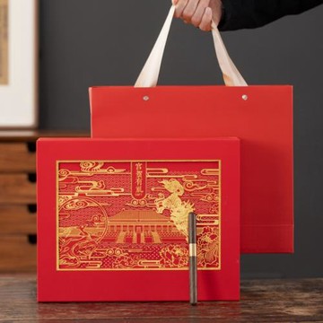 國潮風高檔茶餅禮品盒357克普洱茶餅包裝盒福鼎白茶葉禮盒裝空盒