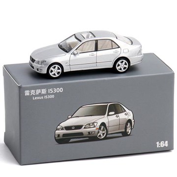 JKM 1:64 雷克薩斯IS300咬地鯊合金車模擺設袖珍汽車玩具