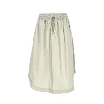 New Balance 女款 綠色 運動 休閒 美規 抽繩 寬版 平織 長裙 WK51551OVN