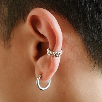 【禮物】 型格扭紋 無痛耳骨夾 中性男女耳飾 イヤーカフ