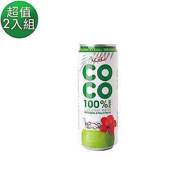 A+COCO 椰活 100%香純椰子水 500mlx24入/箱(官方直營)_1+1組合(共2箱)