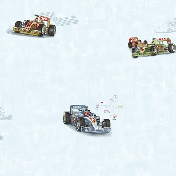 自黏式壁紙 趣味賽車 53X500cm