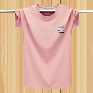 羅蒙短袖純棉t恤男青少年夏季新款潮流寬松青年百搭男士半袖T恤男