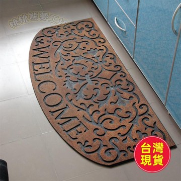 【歐式橡膠植絨進門地墊】別墅腳墊 門廳門墊 塑料門口蹭土墊 入戶防滑墊 PVC地墊 刮泥地墊 地墊 大尺寸 塑膠地墊 橡