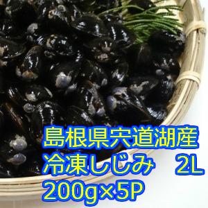 お歳暮 ギフト 宍道湖産 冷凍しじみ 味噌汁 ２Ｌサイズ(殻幅12mm〜14mm)200ｇ入り 5個