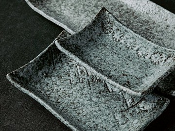 【寶來陶】流織紋承皿