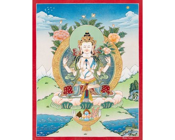 觀音佛教傳統唐卡畫