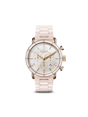 Shinola - The Canfield Sport 40mm - women - ceramic/stainless steel - One Size - White