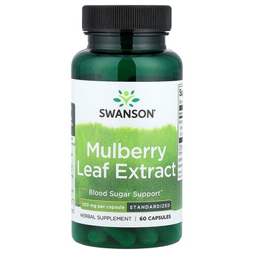 Swanson Vitamins, 桑樹葉提取物，500 毫克，60 粒膠囊