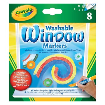 Crayola 繪兒樂 可水洗馬克筆 窗戶/玻璃/鏡子適用  8色  1組