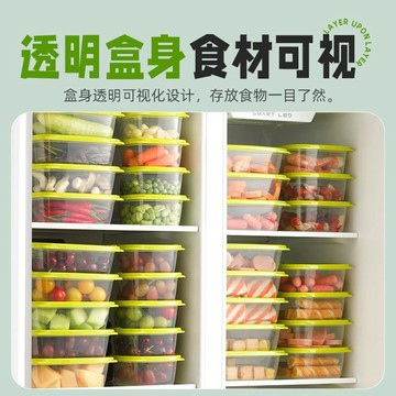 冰箱保鮮儲物盒 可冷凍食品級塑膠 廚房水果蔬菜收納盒 台灣出貨