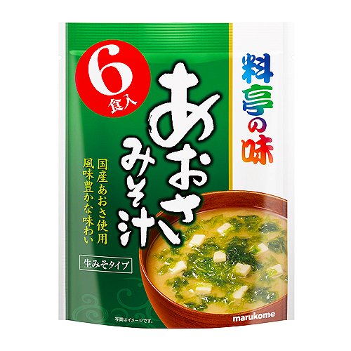 (マルコメ お徳用 料亭の味 あおさみそ汁6食入 ×14個(2セット)  信州淡色系米みそ  かつおと昆布だし