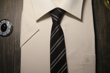 簡約派條紋窄版領帶紳士雅痞百搭tie