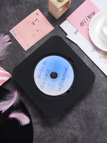 Rexitee壁掛式CD機藍牙音箱復古黑膠CD光碟光盤音樂播放器便攜ins
