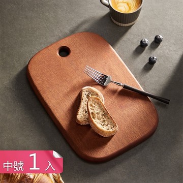 【荷生活】堅硬烏檀木橢圓居家砧板 可懸掛收納實木廚房切菜板-中號1入組