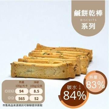 米林香 鹹餅乾棒10入  一入4大卡|淨碳0.3g 取代85%麵粉 無澱粉低脂無蔗糖滿足感 餅乾 零食