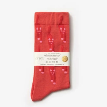 韓國 WARMGREY TAIL 聯名中長襪 紅貓來了