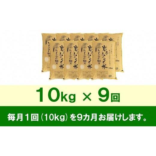 ふるさと納税 岩手県 奥州市 ☆全9回定期便☆ 岩手ふるさと米 10kg×9ヶ月 一等米ひとめぼれ 令和5年産 新米  東北有数のお米の産地 岩手県奥州市産