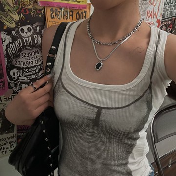 【台灣公司 可打統編】免運 韓系ins簡約雙層疊戴吊墜項鏈女飾品冷淡氣質鎖骨鏈簡約時尚配飾 可開發票 全館五折 工廠現貨直銷 新品特價 z9211