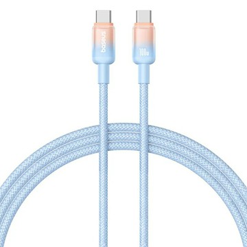 【Baseus倍思】漸變系列 C to C 100W 充電傳輸線 2M 星海藍【三井3C】