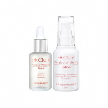 St.Clare 聖克萊爾 杜鵑花酸淨肌煥白精華30ml+精華乳50ml