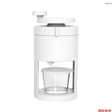 無線刨冰機 手動家用小型雹冰機 DIY碎冰機 手搖破冰製冰機 帶冰模 製作綿綿冰/碎冰機/冰淇淋/奶昔 白色