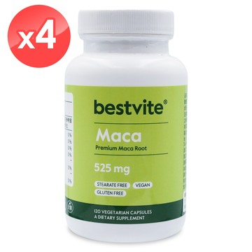 Bestvite 瑪卡MACA 525mg膠囊4瓶組 (120顆*4瓶)