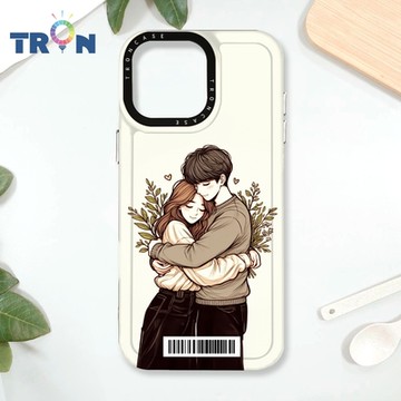TRON IPhone 16 Pro Max 情侶深情擁抱彩色背景系列 防摔太空載具殼 透黑 軟硬 手機殼