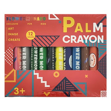 FLOWER MONACO 無毒水洗環保蠟筆 紅色款 3歲以上  12色  1組