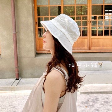 「拉兒小舖」台灣現貨 日系 韓版  素面 漁夫帽 遮陽帽 盆帽 空靈系 森林系